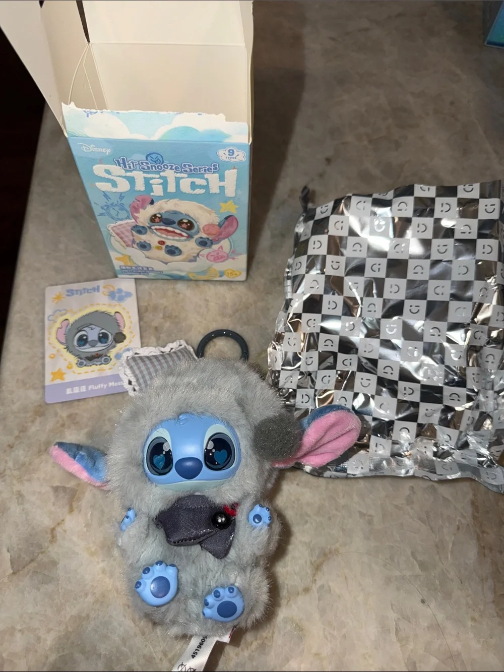 Disney Miniso Stitch Hit Snooze Series Fluffy Mess